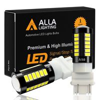 Alla Lighting 2800lm 3156 3157 LED Lights Bulbs Xtreme Super Bright T25 3056 4057 4157 3457K 3057 5730 33-SMD Reverse, Signal, Brake Stop Tail Light, 6000K Xenon White
