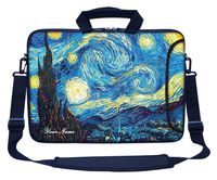 Meffort Inc Custom/Personalized Laptop Bag with Side Pocket & Shoulder Strap for Notebook Ultrabook Chromebook, Customized Your Name (10 Inch, The Starring Night)