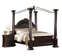 acme 21340Q Roman Empire II Bed, Queen, Dark Cherry Finish