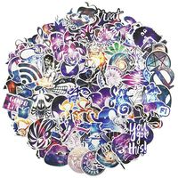 Galaxy Laptop Stickers 100 Pcs Pack Cool Vinyl Variety Waterproof Computer Skateboard Pad Car Snowboard Bicycle Luggage Guitar Travel Case Decal