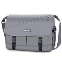 Bekahizar Messenger Bag for Men Women 15.6 inch Laptop Crossbody Shoulder Casual Bag Satchel for Office Work Travel Commuter College School (Gray)