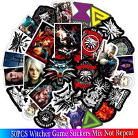 50PCS New Witcher Game Stickers Sets Anime Sticker Lot for Laptop Bicycle Phone Guitarl Cartoon Stickers Pack