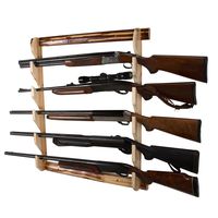 Rush Creek Creations Rustic Gun Wall Storage Rack - Handcrafted Solid Pine - Easy to Assemble