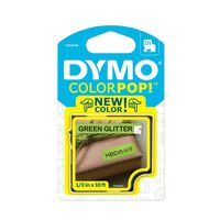 DYMO COLORPOP Authentic Label Maker Tape, 1/2" W x 10' L, Black Print on Green Glitter, D1 Standard