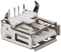 uxcell 5 Pcs USB Female Type A Port 4-Pin DIP 90 Degree Jack Socket Connector