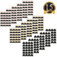 HaiMay 15 Sheets Photo Corners Self Adhesive Photo Mounting Sticker Paper Corner Stickers for Scrapbooking Album Dairy, Black,Gold and Rose Gold