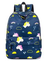 Leaper Unicorn Backpack Girls School Backpack Bag Bookbag Satchel Dark Blue