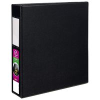 Avery Durable Binder, 2 Slant Rings, 500-Sheet Capacity, Label Holder, DuraHinge, Black (27556)