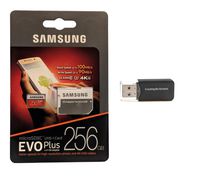 Samsung 256GB Micro SDXC EVO Plus (MB-MC256GA) Bundle Class 10 UHS-1 works with Samsung Galaxy Note 9, S9, S9+, S8, S7 Edge Cell Phones with Everything But Stromboli (TM) Card Reader