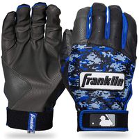 Franklin Sports MLB Digitek Baseball Batting Gloves - Gray/Black/Royal Digi- Adult Small