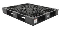 Vestil PLP2-4840-BLACK Black Polyethylene Pallet with 4 Way Entry, 6600 lbs Capacity, 39.5" Length, 47.375" Width, 6" Height