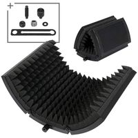 TONOR Microphone Isolation Shield, Studio Mic Sound Absorbing Foam Reflector for Any Condenser Microphone Recording Equipment Studio, Black