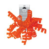 Jillson Roberts 6-Count Self-Adhesive Grosgrain Curly Bows Available in 15 Colors, Orange