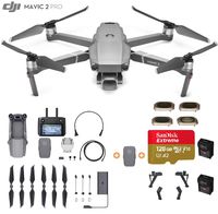 DJI Mavic 2 Pro Drone Quadcopter with Smart Controller, Must Have Bundle, Extra Battery, 128GB SD Card, Filter Set (CPL, ND8, ND16, ND32), Landing Gear and More