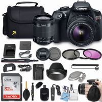 Canon EOS Rebel T6 Camera with EF-S 18-55mm f/3.5-5.6 IS Lens + 32GB Sandisk Memory Card