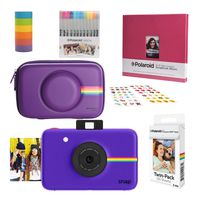 Polaroid Snap Instant Digital Camera (Purple) Scrapbook Kit with Eva Case