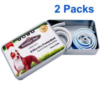 Golden-Pet Flea and Tick Prevention for Dogs | 2 Pack 8-Months flea Collar for Dogs | Prevents and Removes Fleas, Tick, Lice and Mosquito | Tick, Flea and Lice Treatment and Prevention for Large Dogs