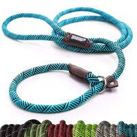 Friends Forever Extremely Durable Dog Rope Leash, Premium Quality Mountain Climbing Rope Lead, Strong, Sturdy Comfortable Leash Supports The Strongest Pulling Large Medium Dogs 6 feet, Blue