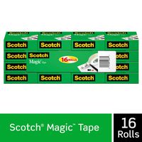 Scotch Brand Magic Tape, 16 Refill Rolls, Numerous Applications, Engineered for Office and Home Use, 3/4 x 1000 Inches, Boxed (810K16)