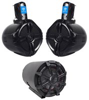 KICKER 45CWTB84 TB 8" 600w Marine Subwoofer+Enclosure+6.5" Wakeboard Speakers