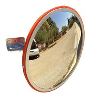 Convex Traffic Mirror 12" for Driveway, Warehouse and Garage Safety or Store and Office Security, with Adjustable Wall Fixing Bracket to Eliminate Blind Spots and Corners Indoor and Outdoor