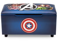 Marvel Avengers Upholstered Storage Bench for Kids | Perfect for Bedrooms/Playrooms/Living Rooms | Features Fun Graphics of Hulk, Iron Man, Captain America, Thor