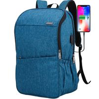 Travel Laptop Backpack with USB Charging Port+Anti-Theft[Water Resistant] College School Bookbag Fits 16 Inch Laptop (BLUE)