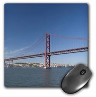 3dRose LLC 8 x 8 x 0.25 Portugal Lisbon Ponte 25 do Abril Bridge Cindy Miller Hopkins Mouse Pad (mp_82466_1)
