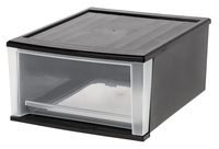 IRIS 32 Quart Stacking Drawer, Black