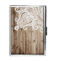 Bohemian Lace Design Stainless Steel ID Cigarettes Case Holder Stylish Credit Card Wallet