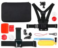 DURAGADGET Action Camera 14-in-1 Extreme Sports Essential Accessories Bundle with Hard EVA Case for The PNJ AEE MagiCam S51| S71| S70+| S70 et S77 (Extreme|Extreme F2|Light|Light F2) Mini Camcorders