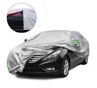 Tecoom LSC03 Waterproof UV-Proof Windproof Design Car Cover with Zipper Storage and Lock for All Weather Indoor Outdoor Fit 191-200 inches Sedan