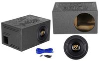 Rockville W10K9D2 10" 3200 Watt Car Audio Subwoofer + Vented Sub Box Enclosure