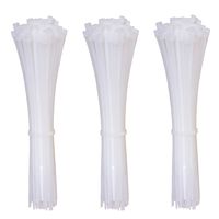 4 Inch Clear Zip Ties, 300pcs Nylon Cable Ties WHITE