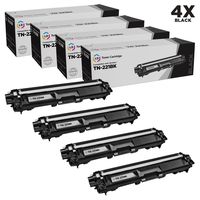 LD Compatible Toner Cartridge Replacements for Brother TN221BK (Black, 4-Pack)