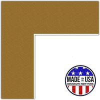 12x25 Classic Gold/El Dorado Custom Mat for Picture Frame with 8x21 Opening Size (Mat Only, Frame NOT Included)