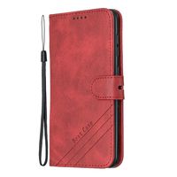 NEXCURIO Wallet Case for Galaxy A60 / M40 with Card Holder Side Pocket Kickstand, Shockproof Leather Flip Cover Case for Samsung Galaxy A60 / M40 - NEHEX120112 Red