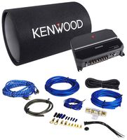 Kenwood P-W131TB 12" 1200 Watt Car Audio Subwoofer Bass Tube+Amplifier+Wire Kit