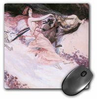 3D Rose"Elfin Revelers Arthur Rackham Fantasy Fairy Painting" Matte Finish Mouse Pad - 8 x 8" - mp_126291_1