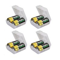 Whizzotech D Battery Storage Case/Box/Organizer Clear Color Pack of 4 (BL15)