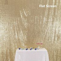 PartyDelight Sequin Backdrop Wedding Curtain Special Events, Party (Light Gold, 10FTx10FT)