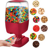 SHARPER IMAGE Motion Activated Candy Dispenser For Gumballs, Nuts, Snacks, Touchless Battery Operated Sensor Detector for Hands-Free Easy Fill Treats for Kids, Adults, Home/Office (Red, NEW VERSION)