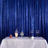 Eternal Beauty Sequin Photography Backdrops Thick Shiny Photo Booth Background(Dark Blue,6Ftx6Ft)