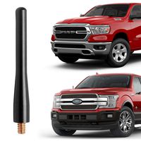 3.2" 100% Copper Radio Antenna Stubby For 1997-2019 Ford F150 F250 F350 Super Duty, Raptor & 1994-2019 Dodge RAM Truck - FIT OEM AL8Z18813A 56043311AC AL3T-18A984-B