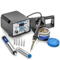 X-Tronic's • Top of the Line • Pro Series 4010-XTS-2 - Quick Temp - 75 Watt Soldering Iron Station - 10 Min Sleep Func, C/F Switch, 5 Extra Tips, Tube of Solder, Solder Sucker & Brass Sponge w/Flux...