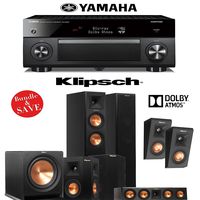 Klipsch RP-250F 5.1.2 Reference Premiere Dolby Atmos Home Theater System with Yamaha RX-A2060BL 9.2-Ch A/V Receiver