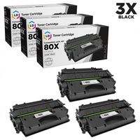 LD Compatible Toner Cartridge Replacements for HP 80X CF280X High Yield (Black, 3-Pack)