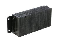 Vestil 1224-4.5 Horizontal Laminated Dock Bumper, Fabric Reinforced Rubber, Rectangular, 4 Holes, 12" Height, 24" Width, 4.5" Depth