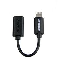 StarTech.com Black Micro USB to Apple 8-pin Lightning Connector Adapter for iPhone / iPod / iPad - Apple Lightning to Micro USB 2.0 Dongle (USBUBLTB)