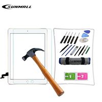 SUNMALL Screen Assembly Repair Replacement Kit for Ipad Model A1395 A1396 A1397, Digitizer Touch Screen Replacement Kit for Ipad 2 with Home Screen Protector/Frame Bezel+Tool kit/Adhesive Sticker